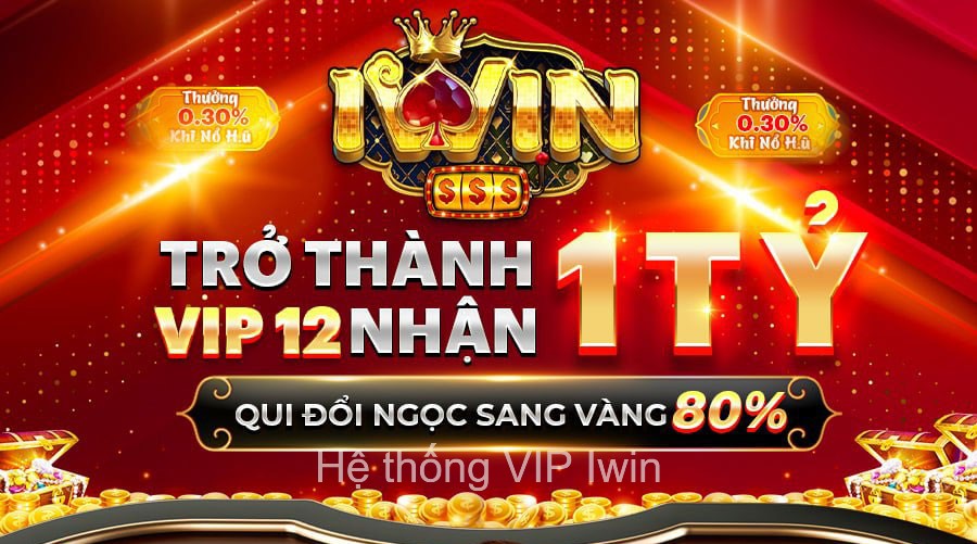 Thành viên VIP Iwin có cơ hội nhận phần thưởng cực lớn
