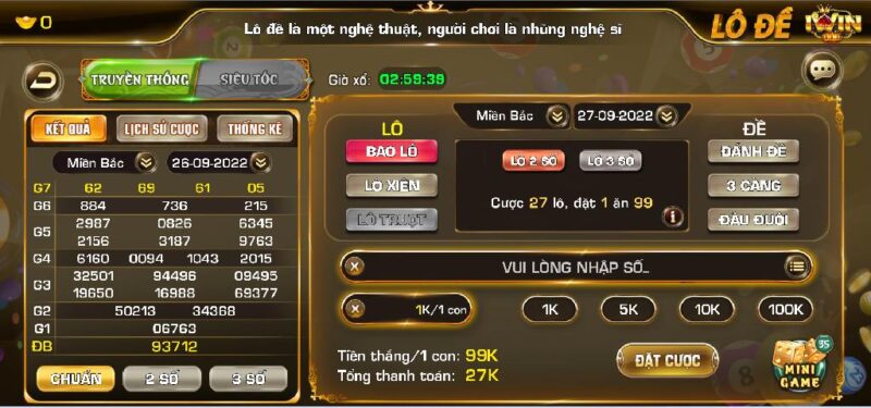 Giới thiệu về sảnh lô đề, lô đề siêu tốc tại IWIN