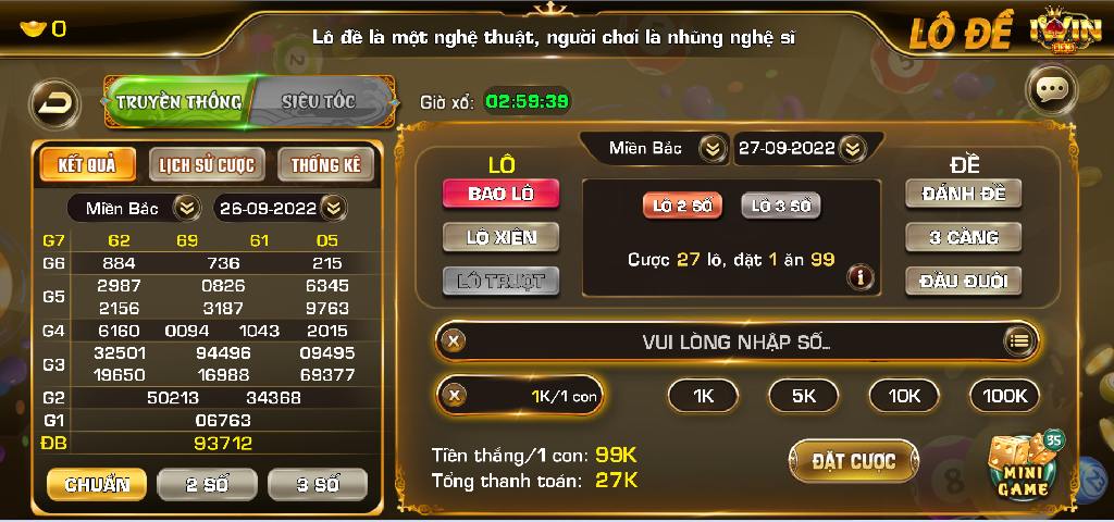 Giới thiệu về sảnh lô đề, lô đề siêu tốc tại IWIN